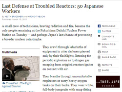Last Defense at Troubled Reactors: 50 Japanese Workers